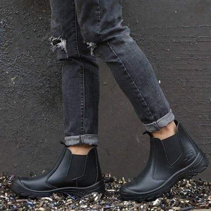Herren Chelsea Stiefel Rutschfest Wasserabweisend Schwarz - Norvielle