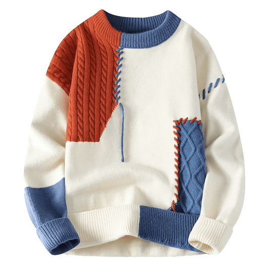 Herren Pullover Modernes Patchdesign Trendy - Norvielle