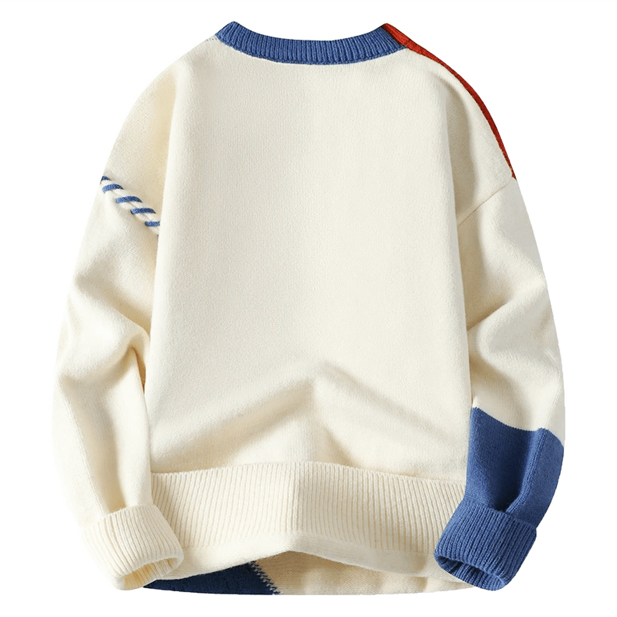 Herren Pullover Modernes Patchdesign Trendy
