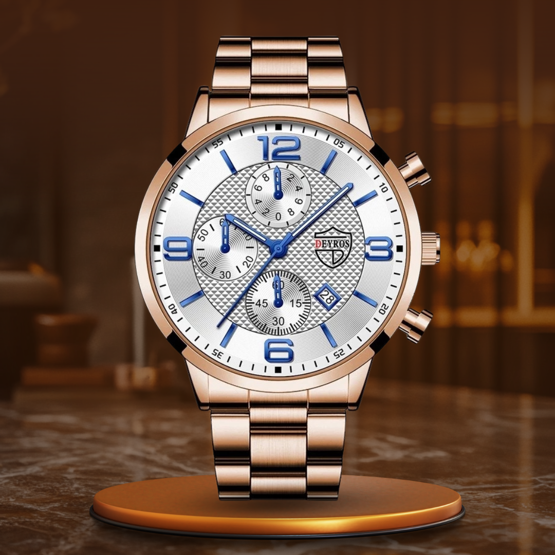 Herren Edelstahl Armbanduhr Elegant