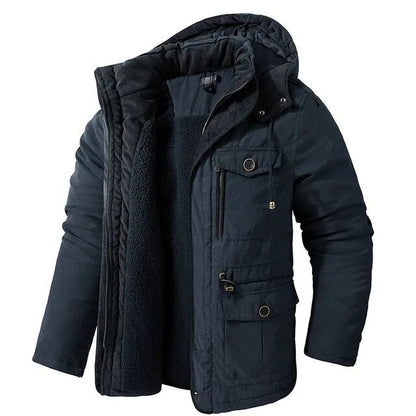 Herren Winterjacke Warm Isoliert Outdoor Stilvoll
