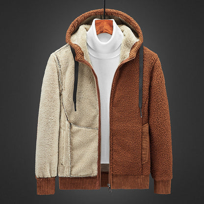 Herren Fleece-Kapuzenpullover Gefüttert Warm