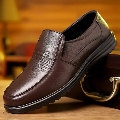 Herren Leder Loafer Schuhe Bequem Elegant