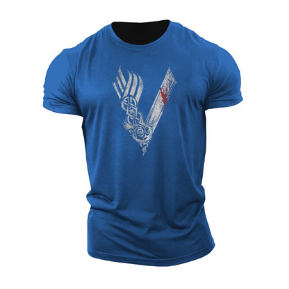 Herren T-Shirt Baumwolle Leicht Bequem Weiss