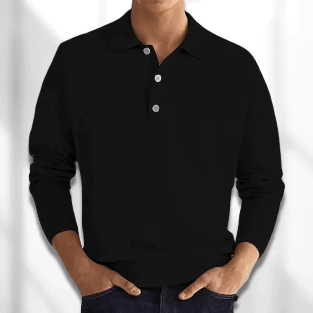 Herren Langarm Polo-Shirt Klassisch