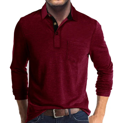 Herren Langarmhemd Slim Fit Klassisch
