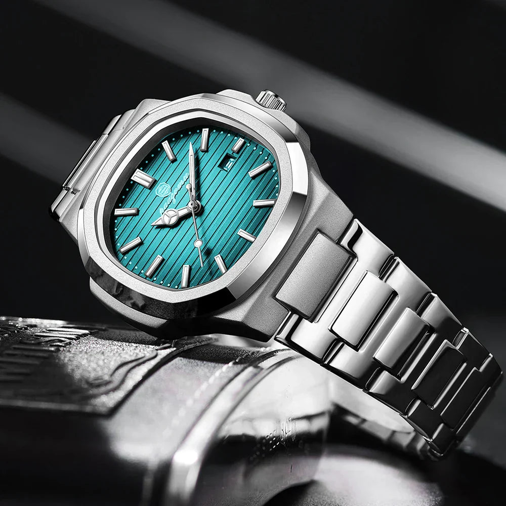 Herren Edelstahl Armbanduhr Slim Elegant - Norvielle
