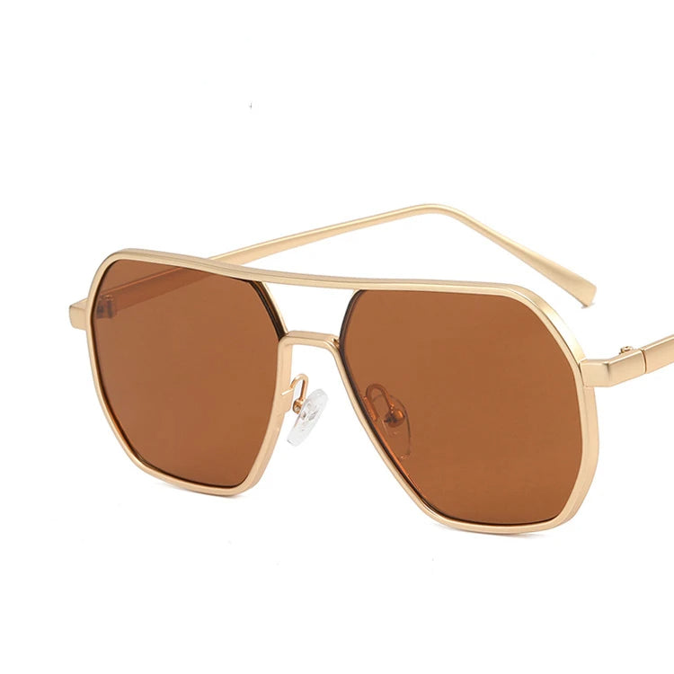 Herren Pilotenbrille Edelstahl Metall Optik Modern