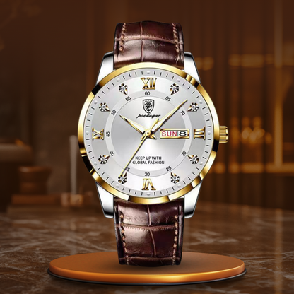 Herrenuhr Lederband Schweizer Qualität Elegantes Design