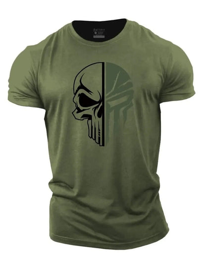 Herren T-Shirt Militärstyle Totenkopf