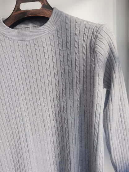 Herren Slim-Fit Pullover Feinstrick Rundhals