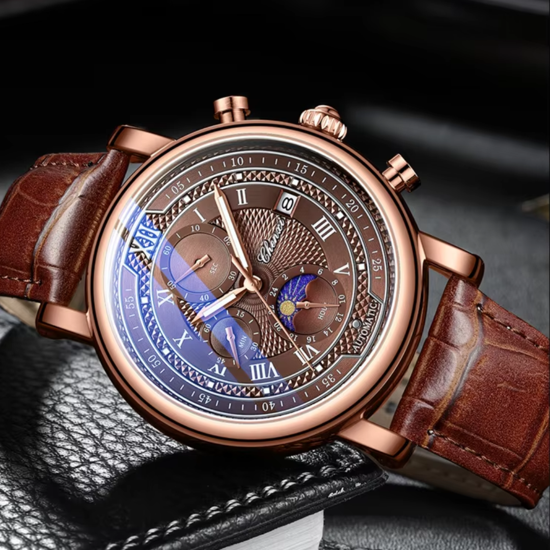 Herrenuhr Lederarmband Quarz