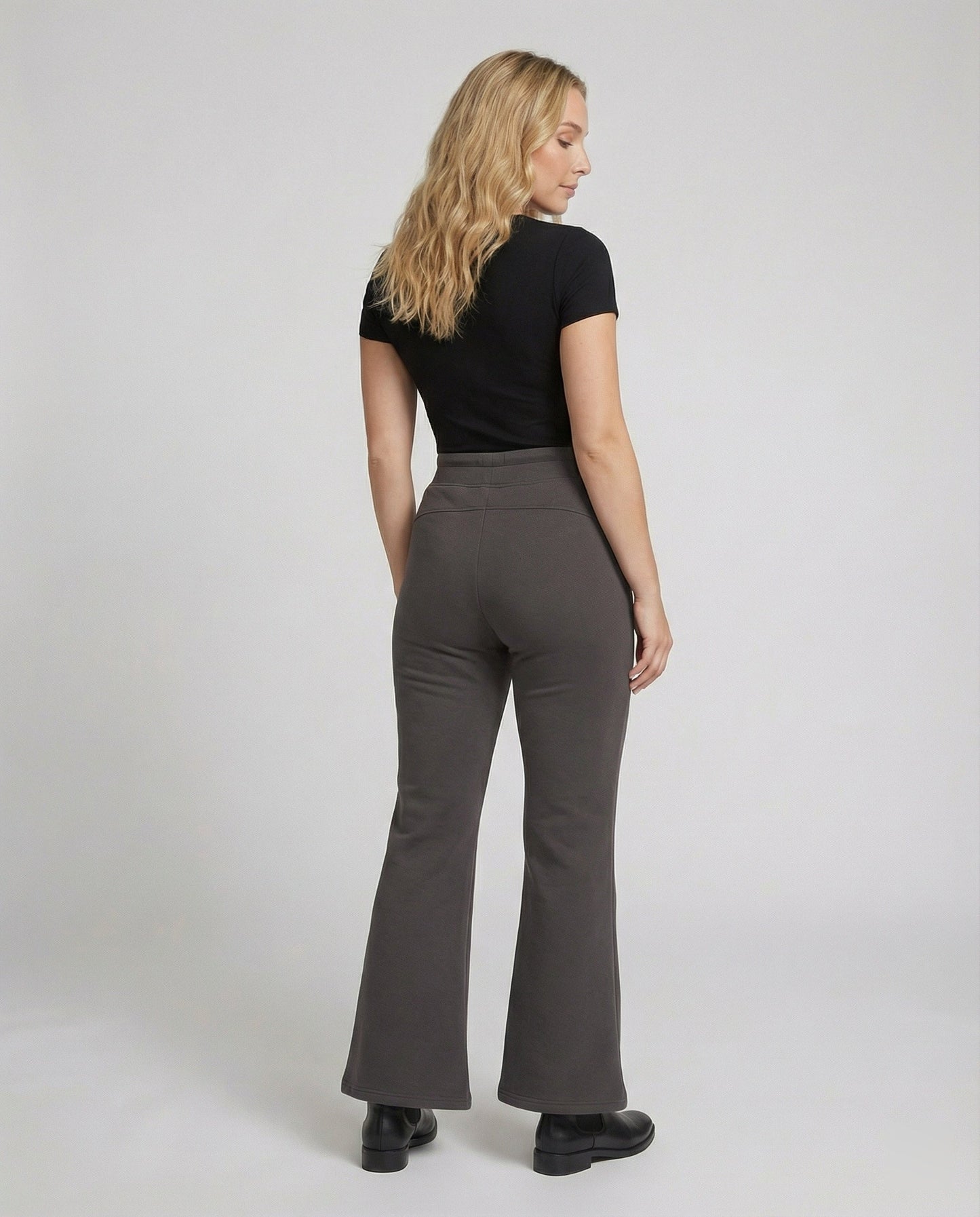Damen Jogginghose Relax-Fit Grau Baumwolle