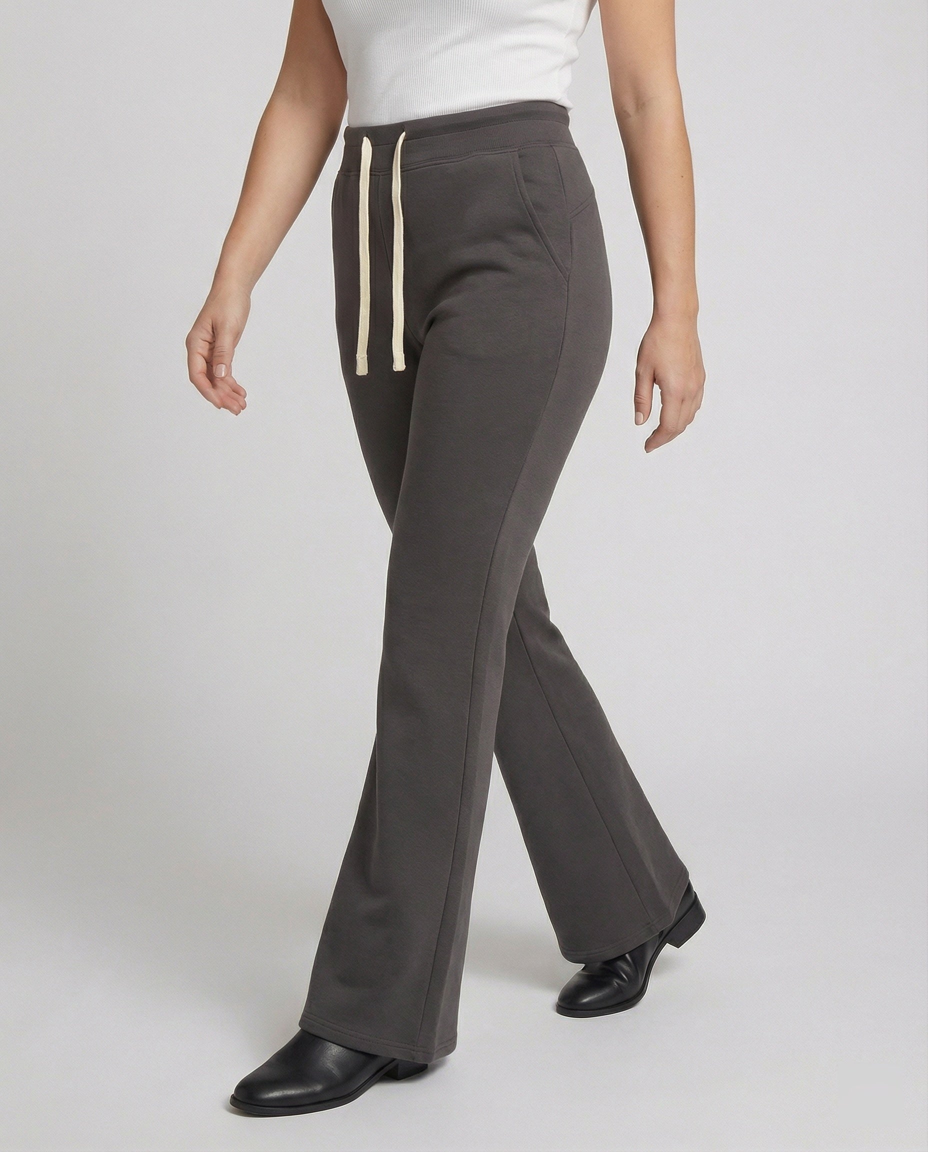 Damen Jogginghose Relax-Fit Grau Baumwolle - Norvielle