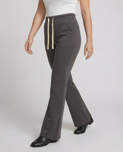 Damen Jogginghose Relax-Fit Grau Baumwolle - Norvielle