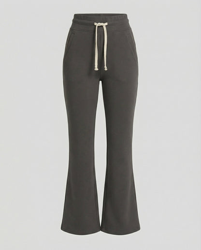 Damen Jogginghose Relax-Fit Grau Baumwolle