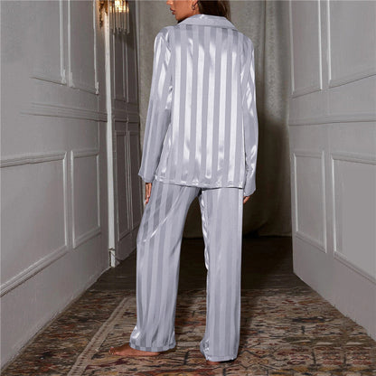 Damen Satin Pyjama Nachtwäsche Set