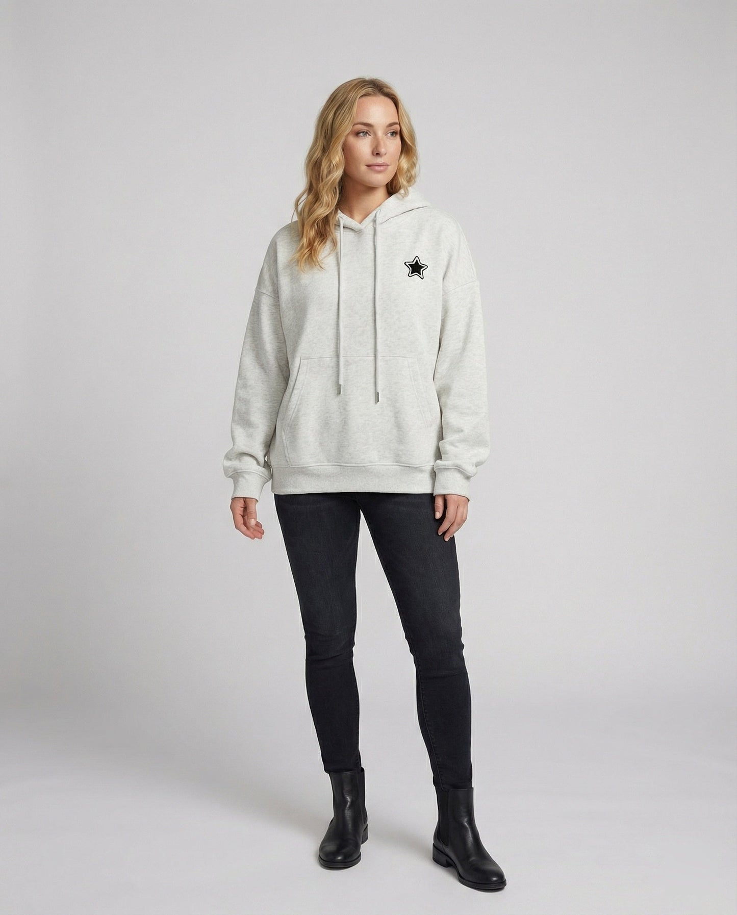 Damen Freizeitset Kapuzenpullover und Minirock Beige - Norvielle
