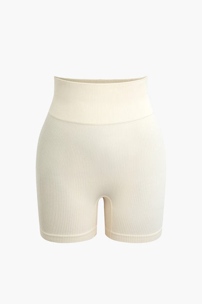 Damen Sport-Set Nahtloses Crop- Yoga-Shorts