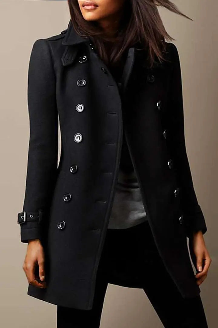 Damen Trenchcoat Elegant Wasserabweisend Lang - Norvielle