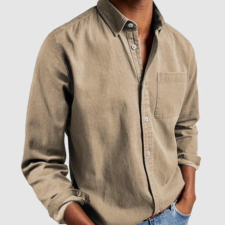 Herren Slim-Fit-Hemd Modern Baumwolle