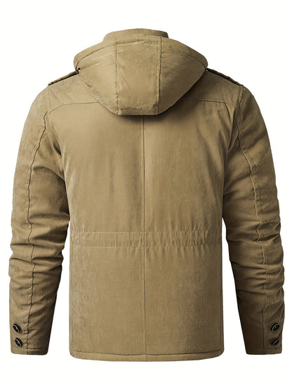 Herren Winterjacke Warme Kapuze Freizeitjacke