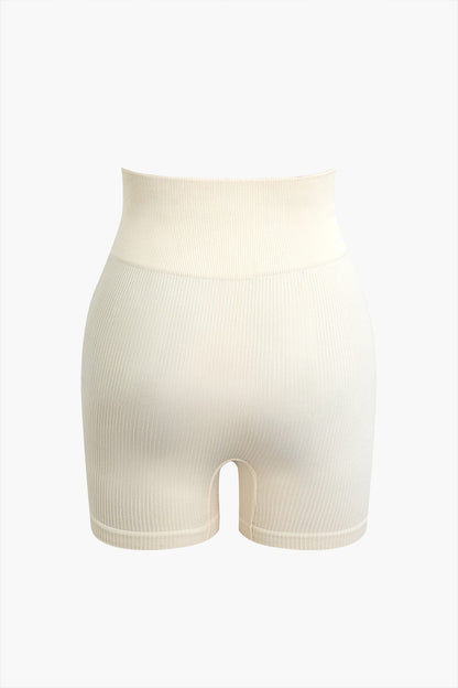 Damen Sport-Set Nahtloses Crop- Yoga-Shorts