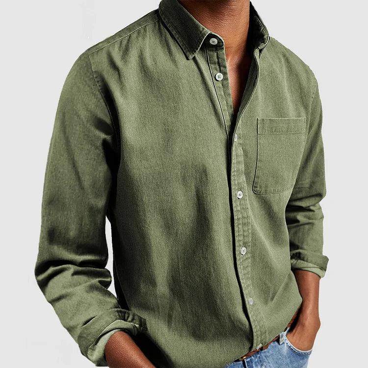 Herren Slim-Fit-Hemd Modern Baumwolle