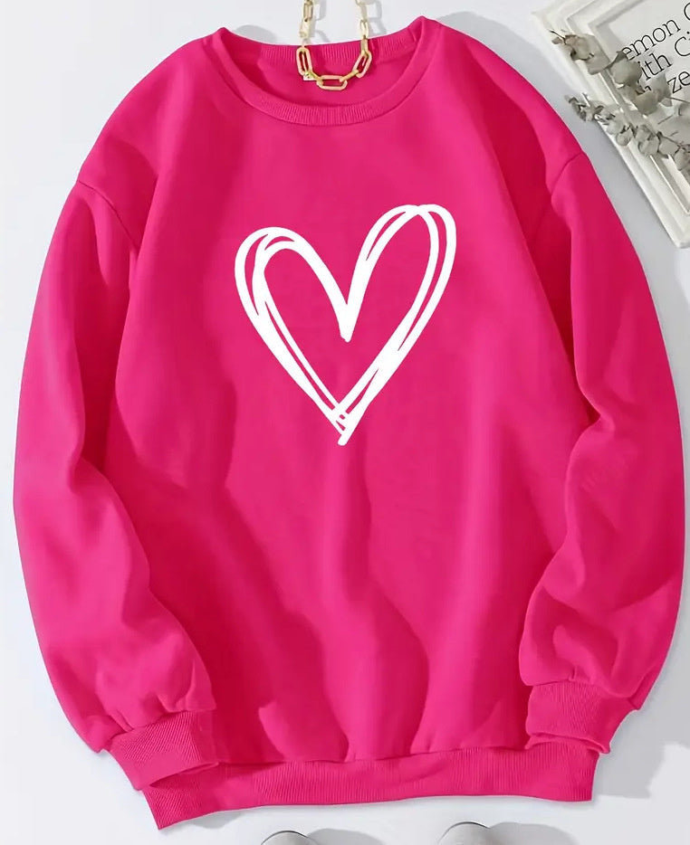 Damen Rundhals Langarm Sweatshirt Trendig