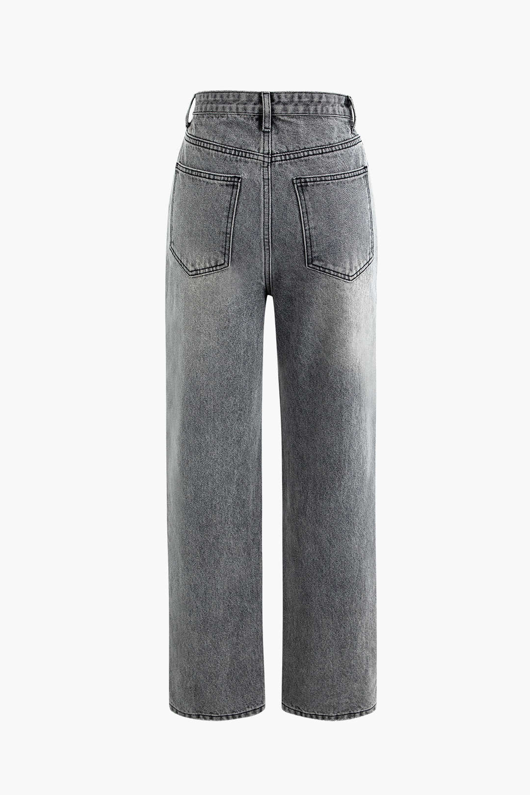 Damen Jeans Asymmetrischer Bund Trendy Frauenjeans