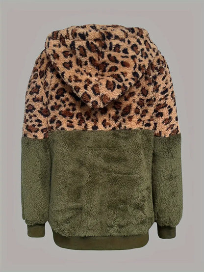 Damen Leopardenpullover Farbblock Modern - Norvielle