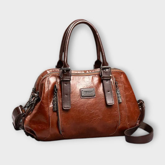 Damen Handtasche Alltagsdesign Schwarz Lederoptik - Norvielle