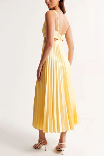 Elegantes Frauen Abendkleid Plissiert