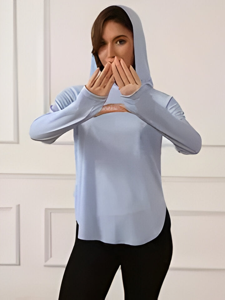 Damen Hoodie mit UV-Schutz und Kapuze