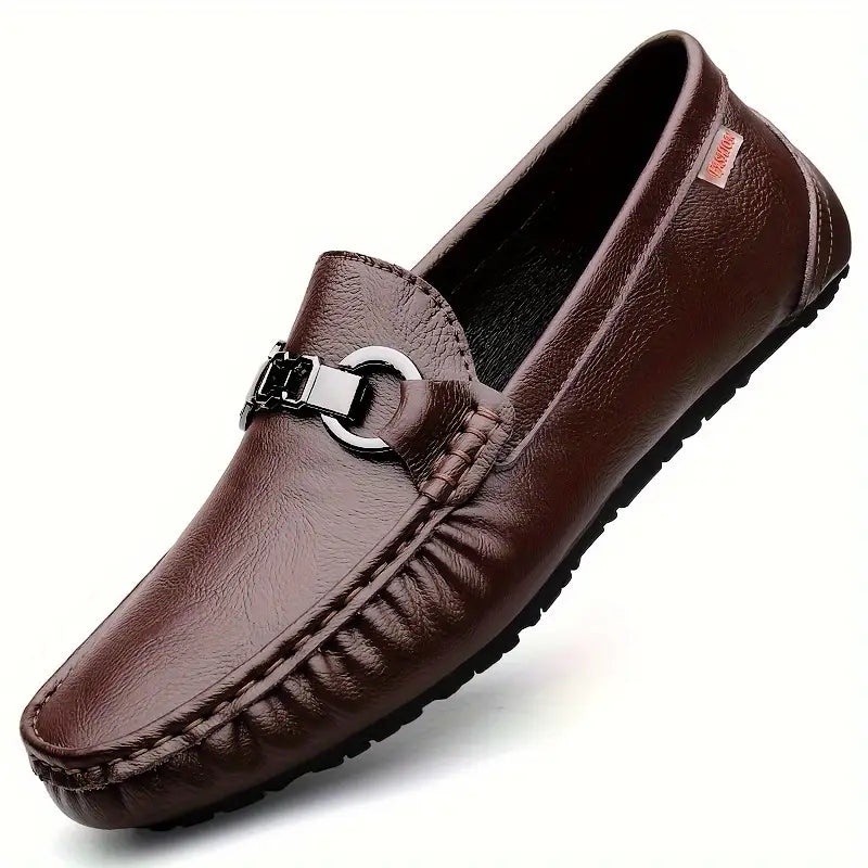 Herren Loafers Klassisch Schwarz Leder - Norvielle