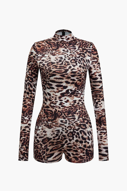 Leoparden Damen Body Langarm Leona - Norvielle