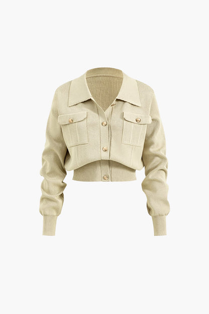 Damen Strickblazer Rock Kombination