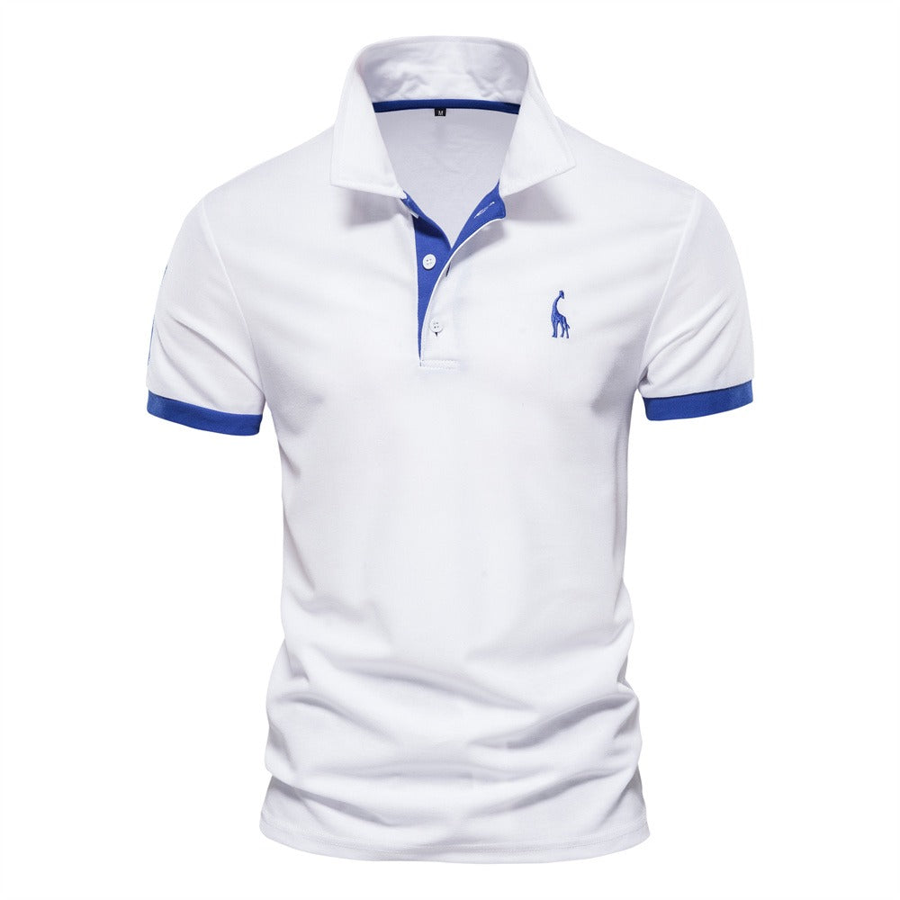 Herren Polo Shirt Zweifarbig Sportlich