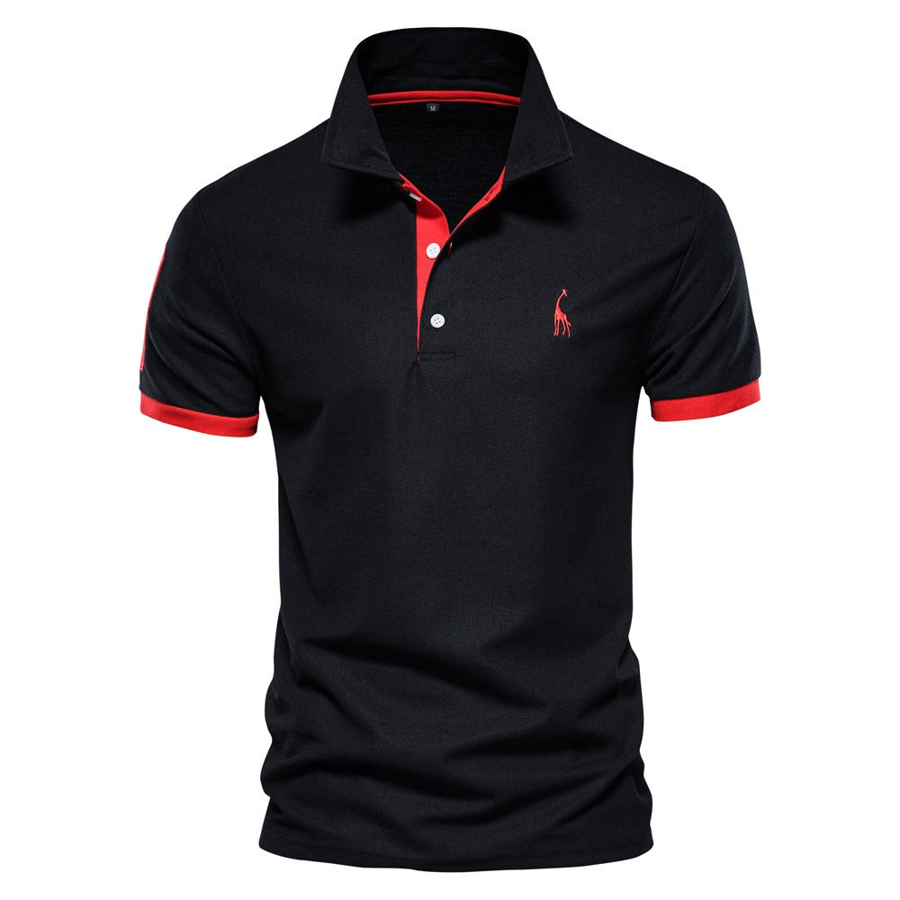 Herren Polo Shirt Zweifarbig Sportlich