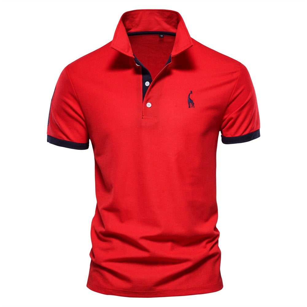 Herren Polo Shirt Zweifarbig Sportlich