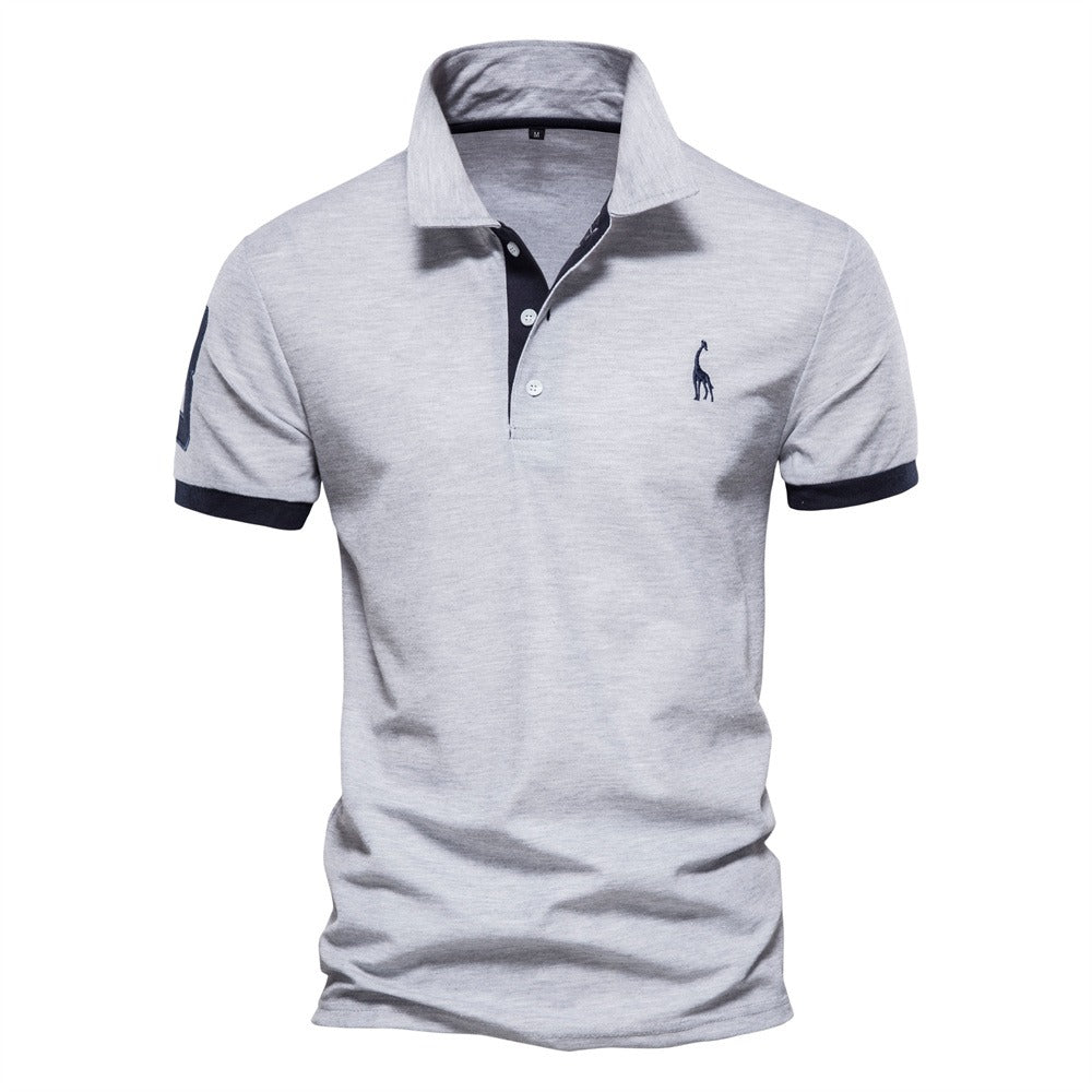 Herren Polo Shirt Zweifarbig Sportlich