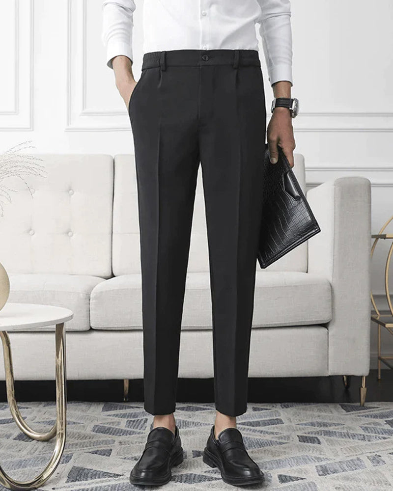 Schmale Herrenhose Slim Fit Hochtailliert