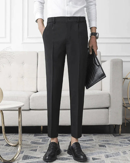 Schmale Herrenhose Slim Fit Hochtailliert
