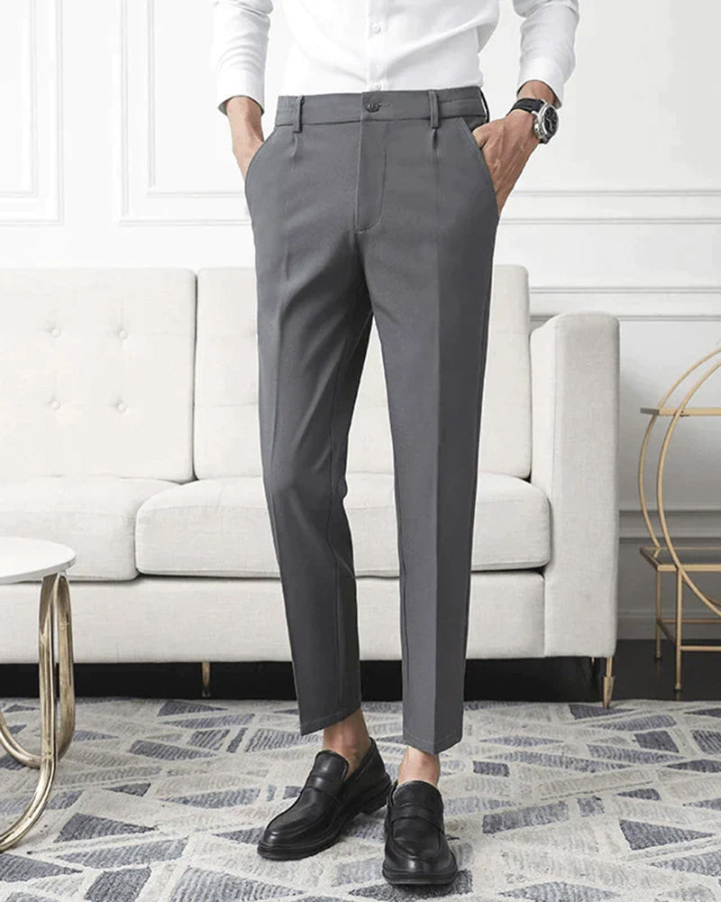 Schmale Herrenhose Slim Fit Hochtailliert