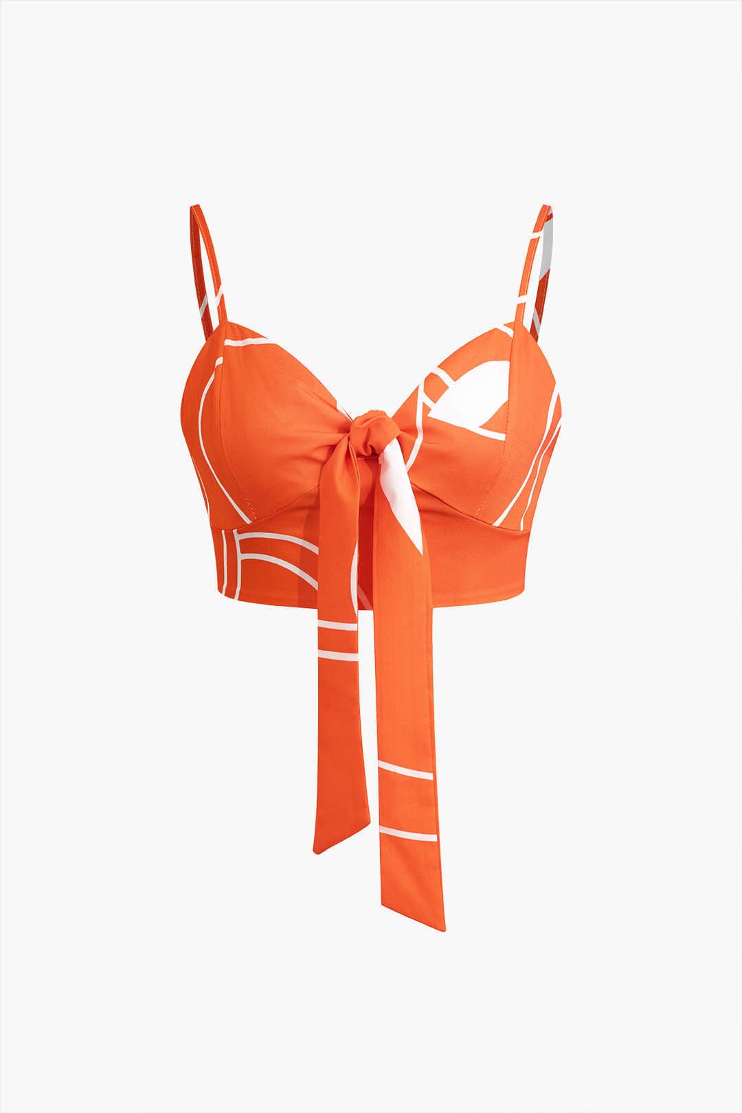 Damen Zweiteiler Baumwolle Knoten-Oberteil Bambus-Print-Hose