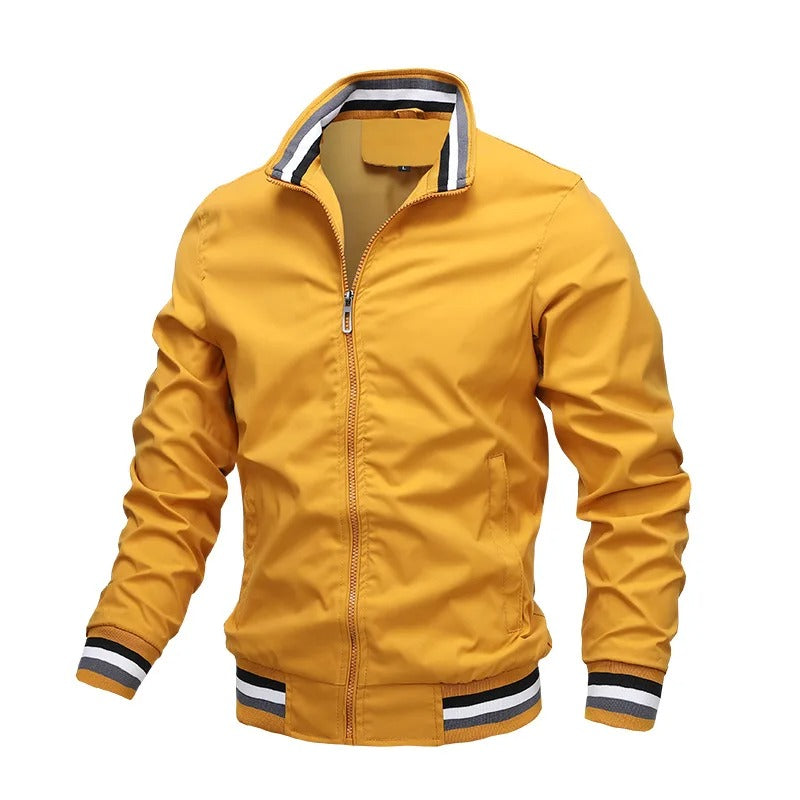 Herren Mitteljahresjacke Sportlich Gestreift Modern