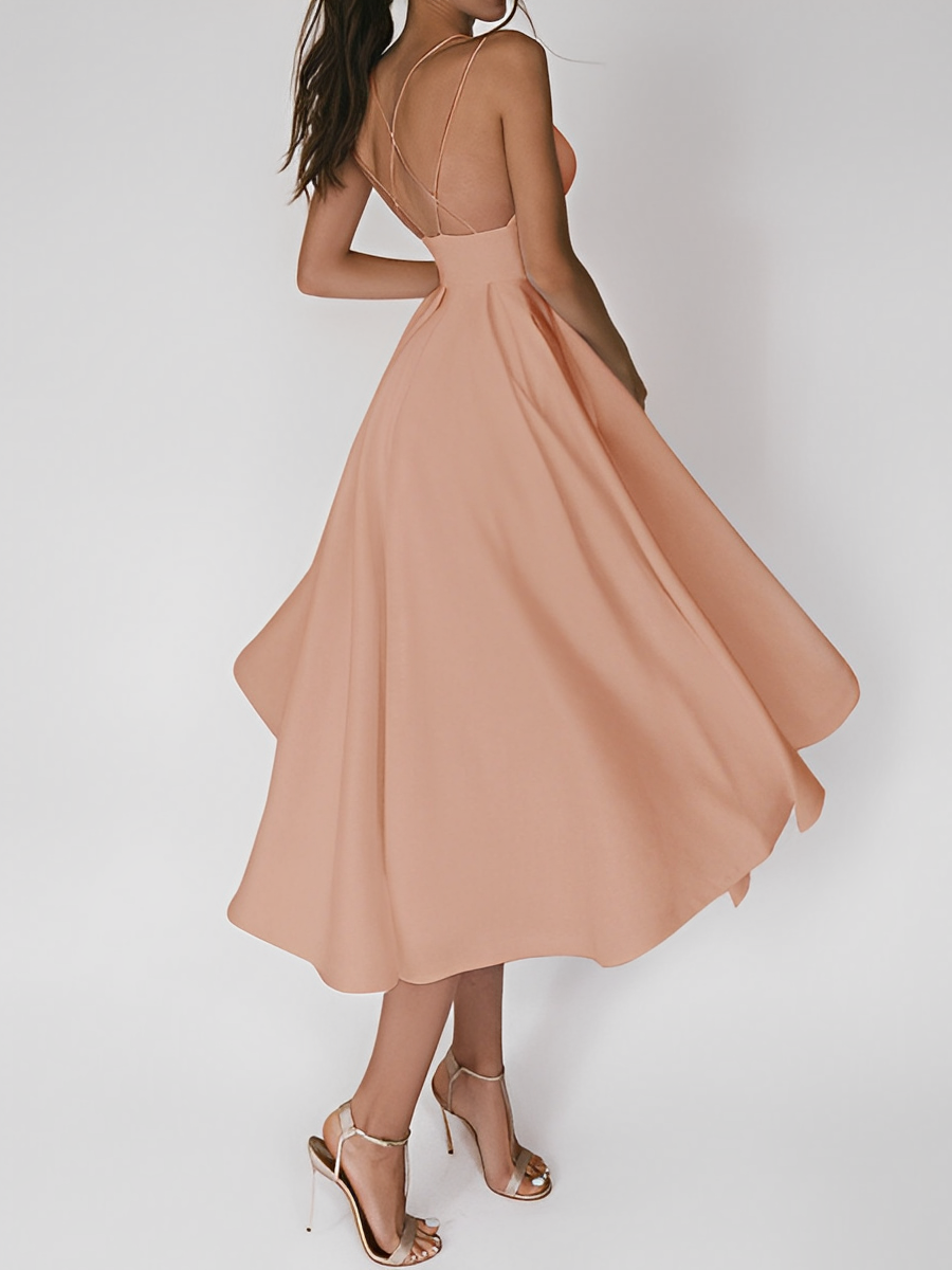 Damen Sommerkleid Dünne Träger Leicht