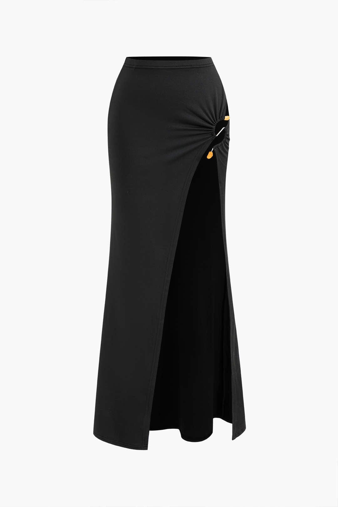 Damen Zweiteiler Set Maxi Rock Cut Out