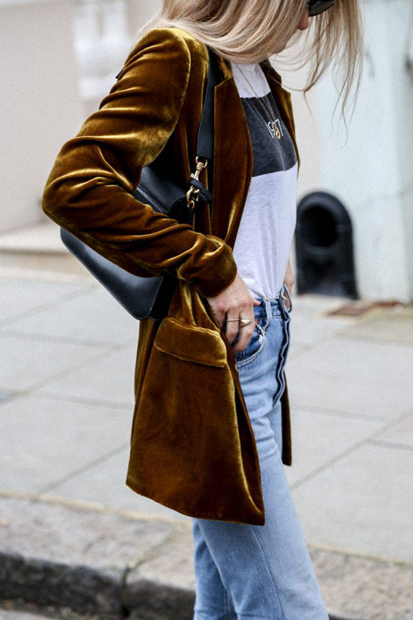 Damen Blazer Langärmlig Elegant