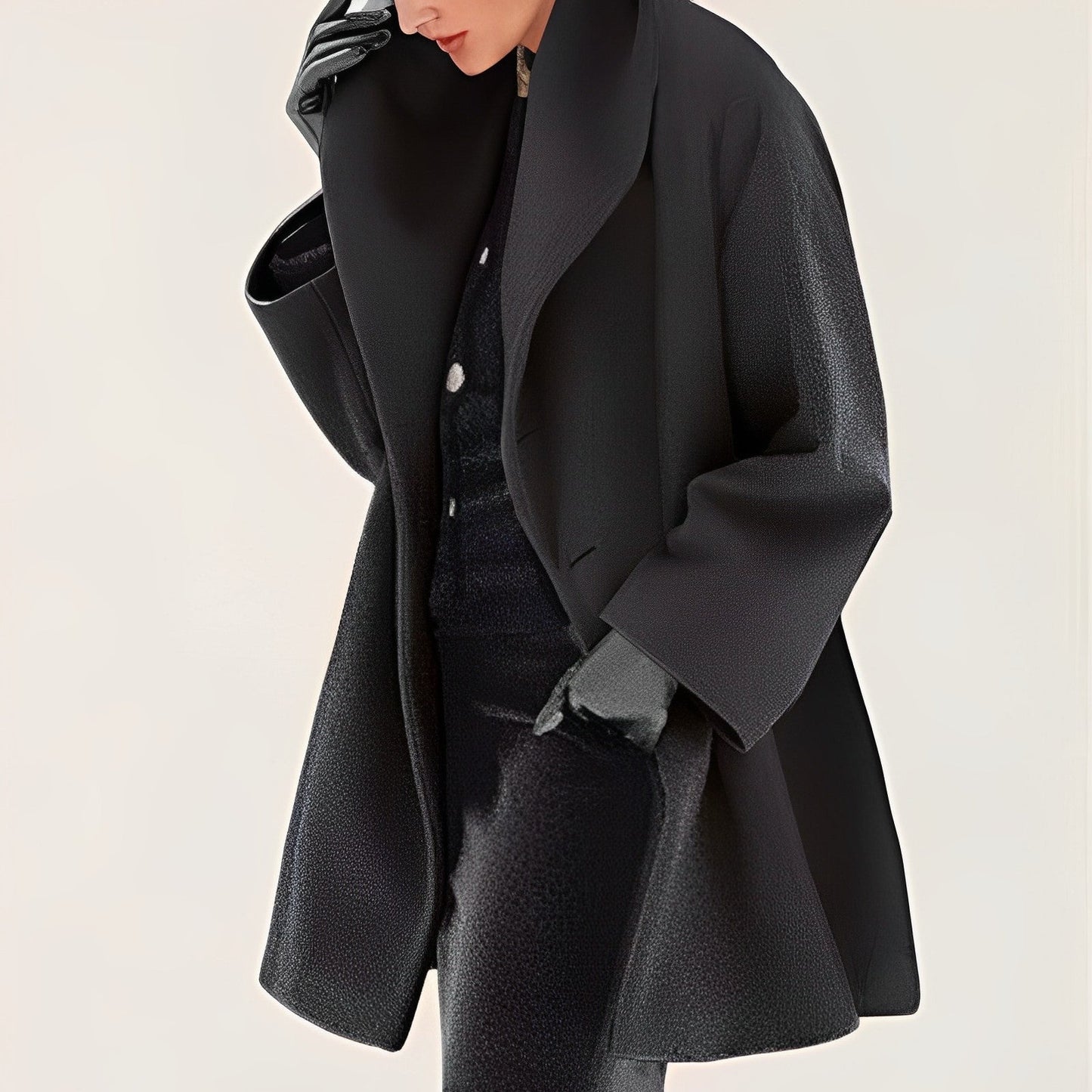 Damen Wolljacke Warm Winterlich Stilvoll